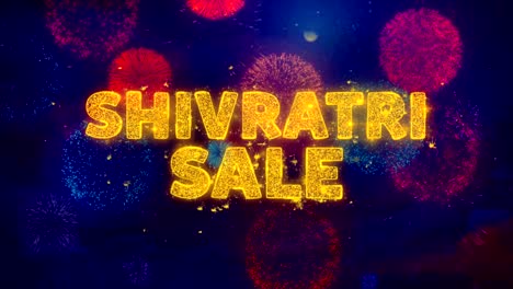 shivratri sale text on colorful firework explosion particles.