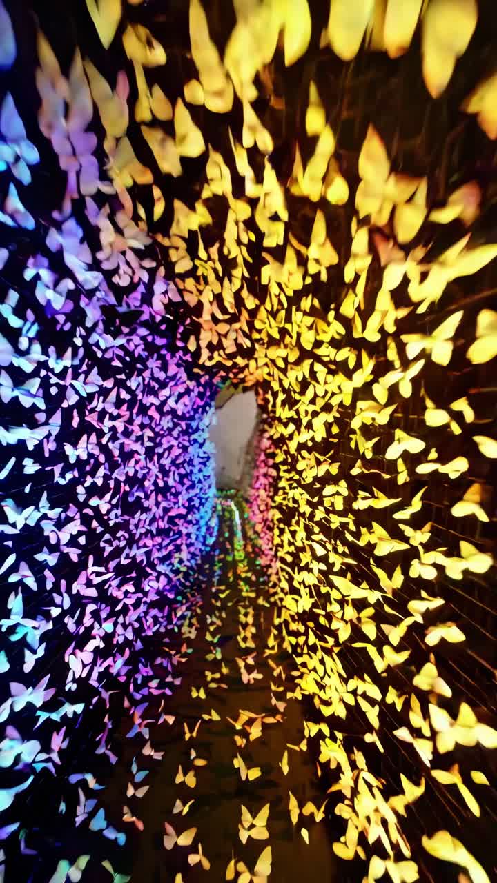 Colorful Butterfly Tunnel