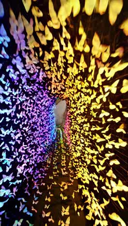 colorful butterfly tunnel