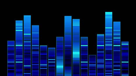 rayas azules en la estructura del ecualizador. fondo de sonido.