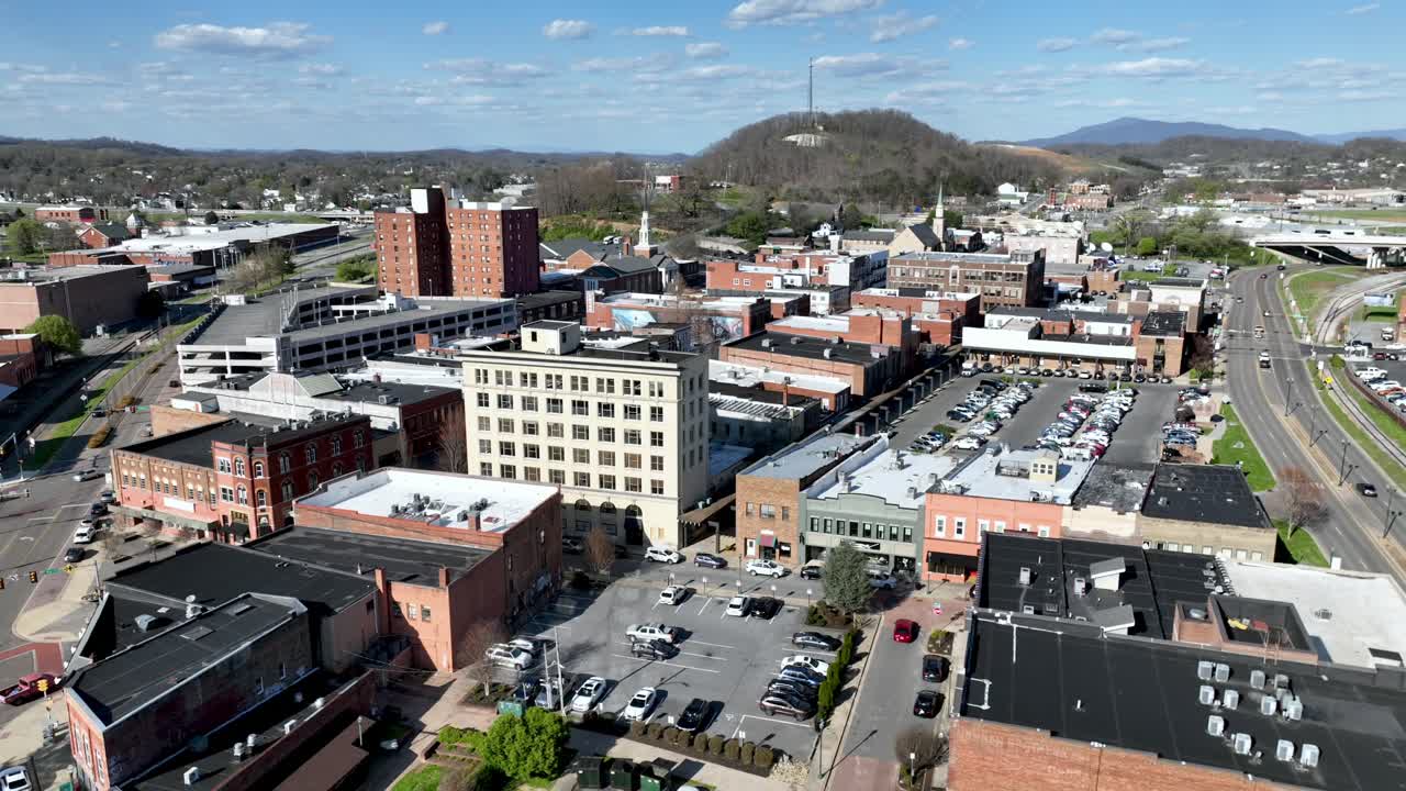 ciudad de johnson tennessee órbita aérea de la ciudad