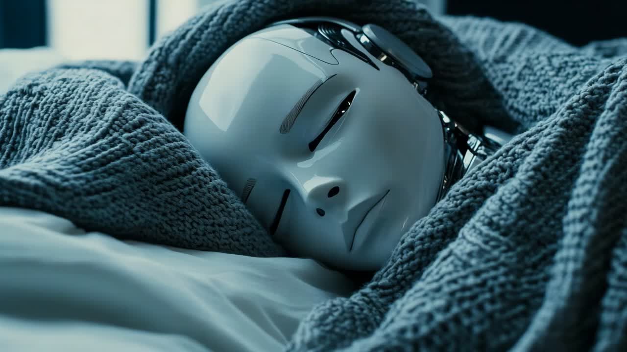 로이 침대에서 잠을 자고 있습니다.