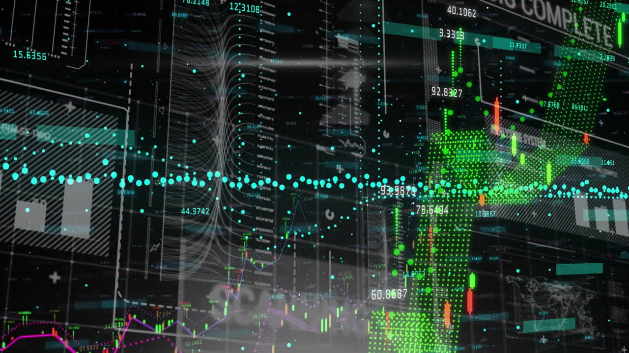 통계에 대한 데이터 처리의 애니메이션
