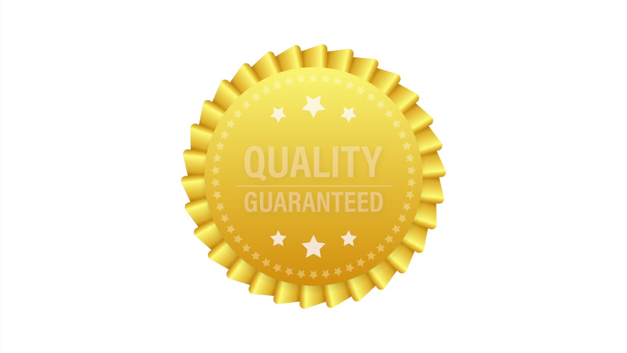 품질 보장. 체크 마크. 프리미엄 품질 기호. 주식 일러스트레이션.