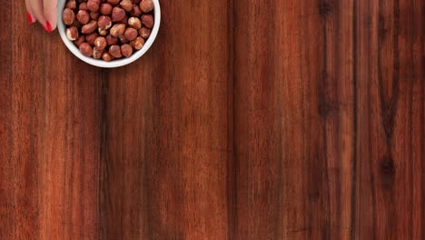 offering hazelnuts