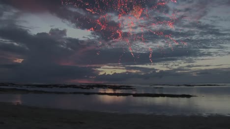 Feuerwerk-Am-Strand