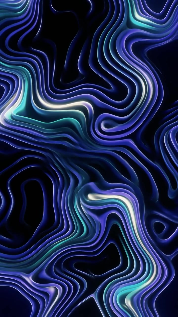 Dynamic Abstract Wavy Lines in Purple and Blue Colors
