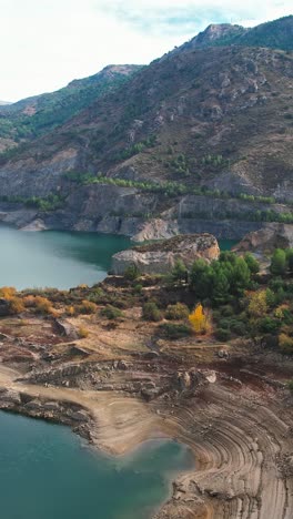 reservoir embalse de canales in granada, spain at day