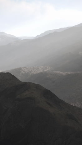 misty mountain range