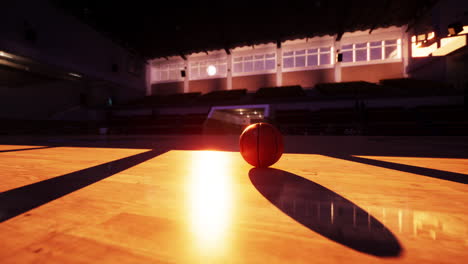 basketball ball on hardwood floor