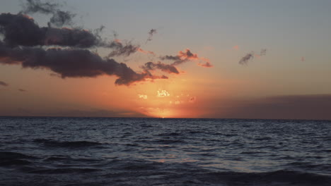 dramatic sunset sky in tropical paradise of wailea beach resort in maui, hawaii, united states