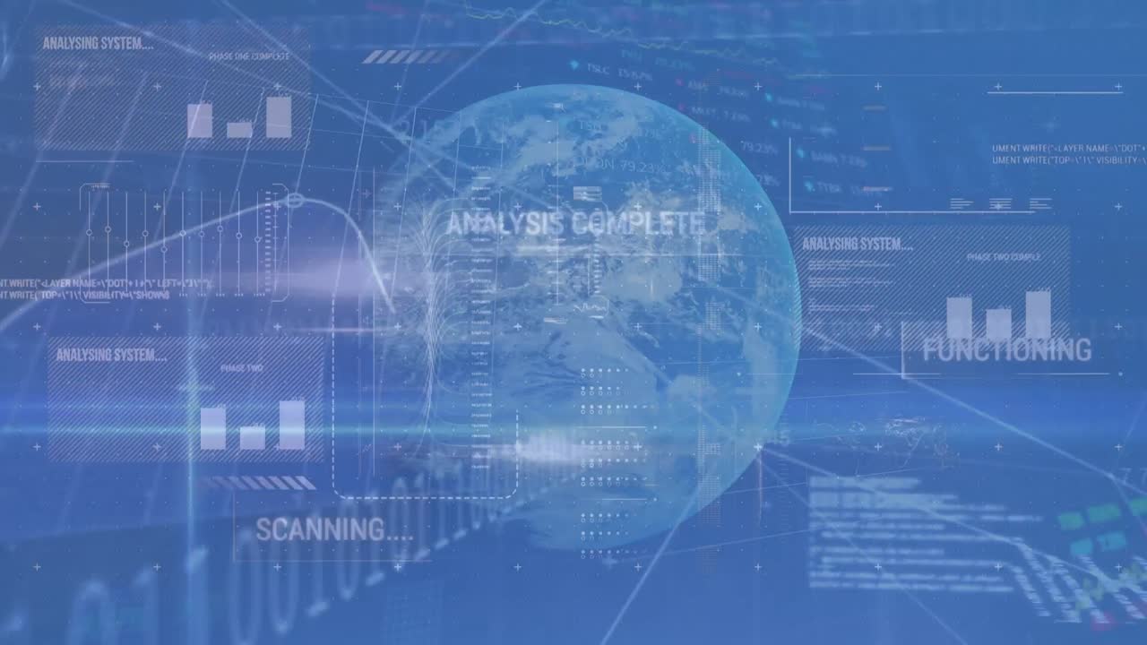 위를 가리키는 화살표의 애니메이션, 지구, 통계 및 데이터 처리