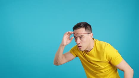 surprised man with glasses