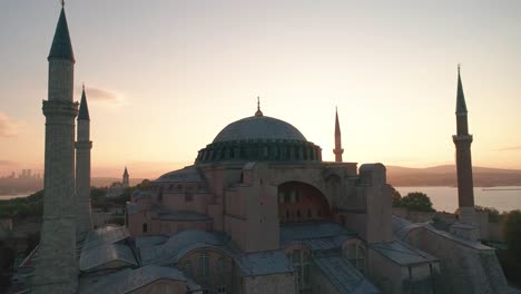 hagia sophia drone footage at night