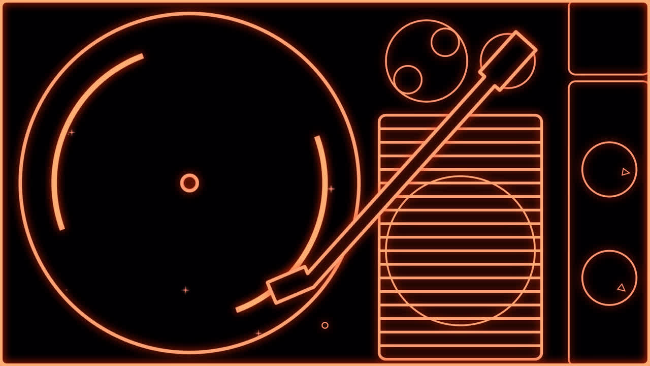Record player NEON Transitions pack. 1080p - 30 fps - Alpha Channel (5).mov