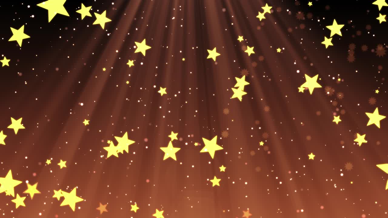 Golden Stars and Lights Background