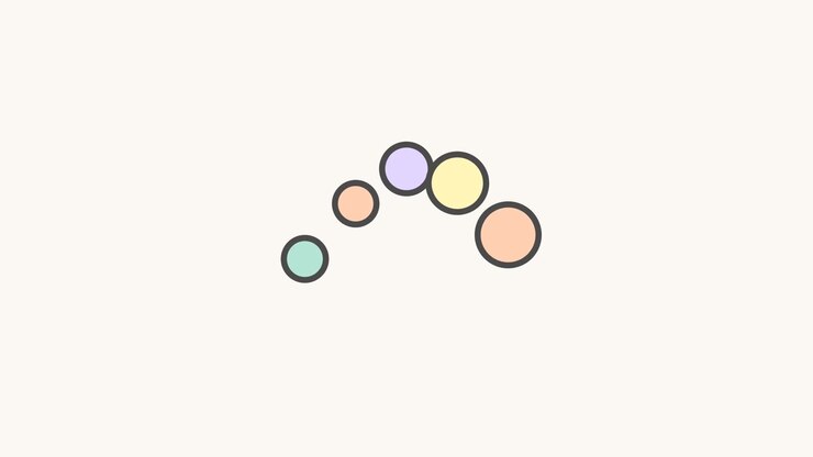 Animated Colorful Circles Moving in a Fluid Wave Pattern