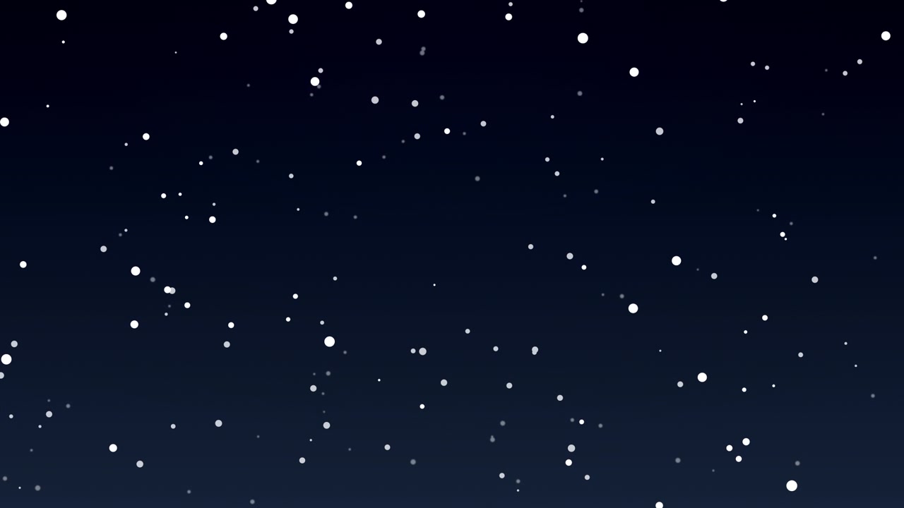 Abstract Motion Background of Floating White Particles on Dark Blue Gradient
