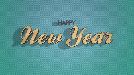 feliz año nuevo texto retro establecido en una textura grunge verde