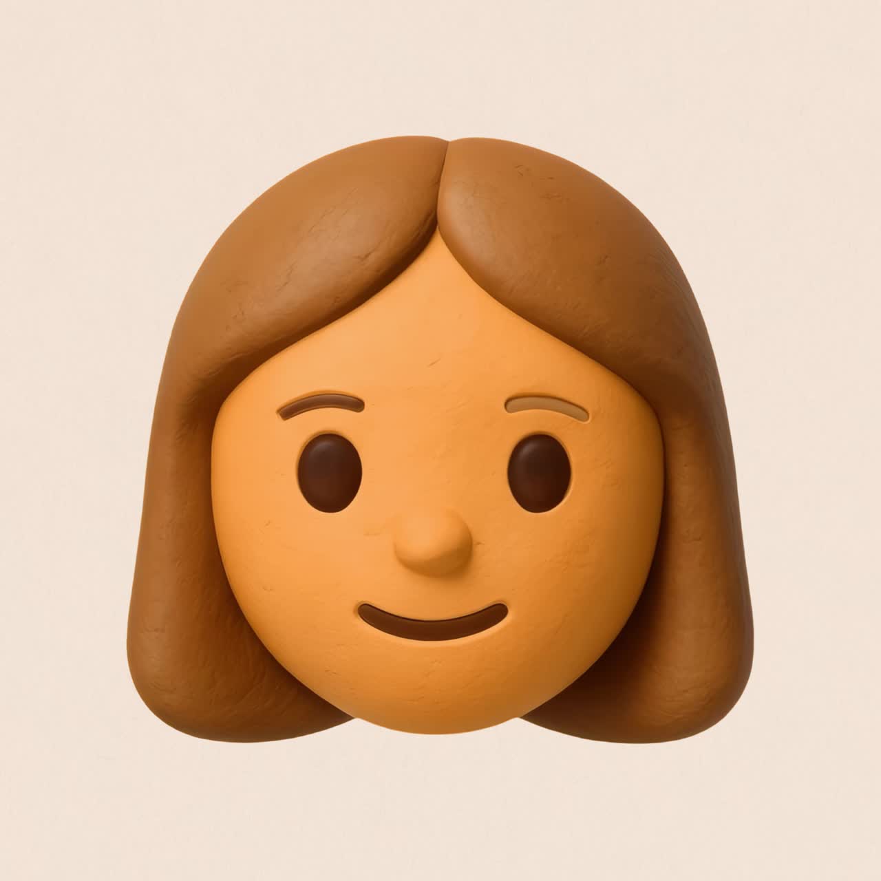 3D smiling woman emoji animation isolated asset, transparent 4K video, alpha channel, ProRes 4444