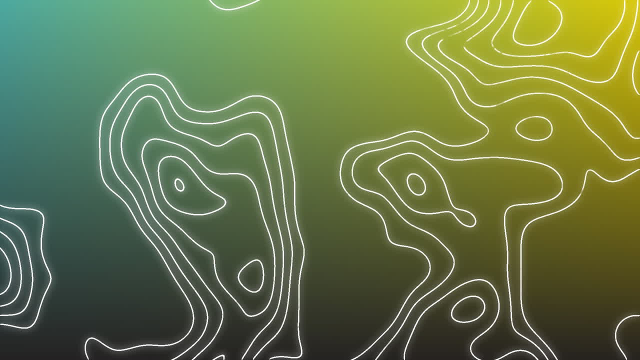 animación de líneas blancas que se mueven sobre un fondo azul y verde