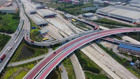 a bird's-eye view of traffic on a road