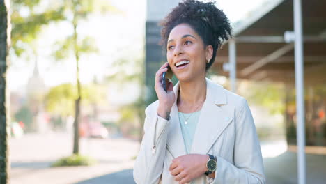 Communication,-city-and-girl-talking-on-a-phone