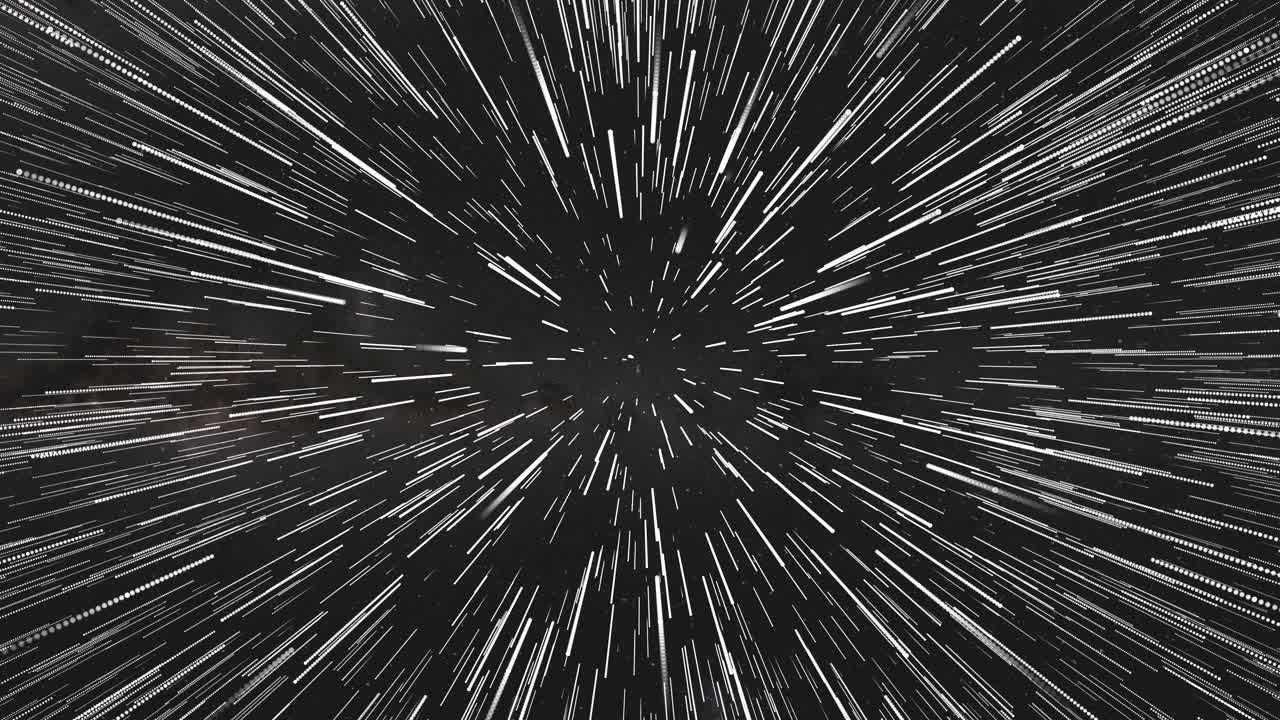 neptuno desaparece en un túnel estelar del hiperespacio.