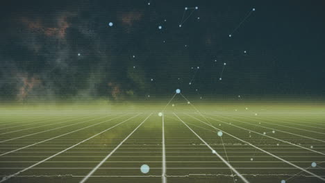 animación de formas en movimiento sobre nubes