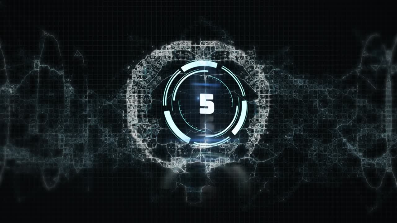 Animation of scope scanning and human brain spinning over scope scanning