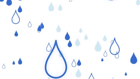 cute raindrops of the flat design[loop]