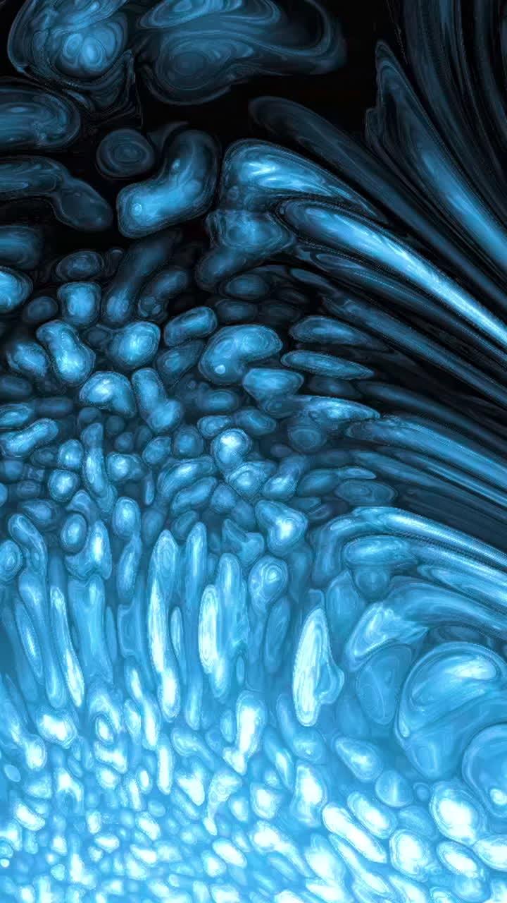 Abstract Blue Liquid Patterns
