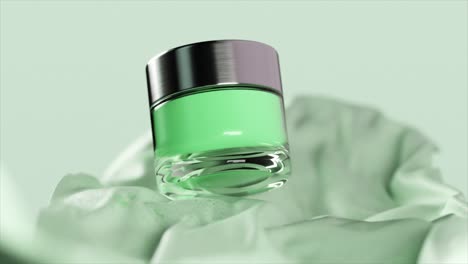 elegant green face cream bottle mockup