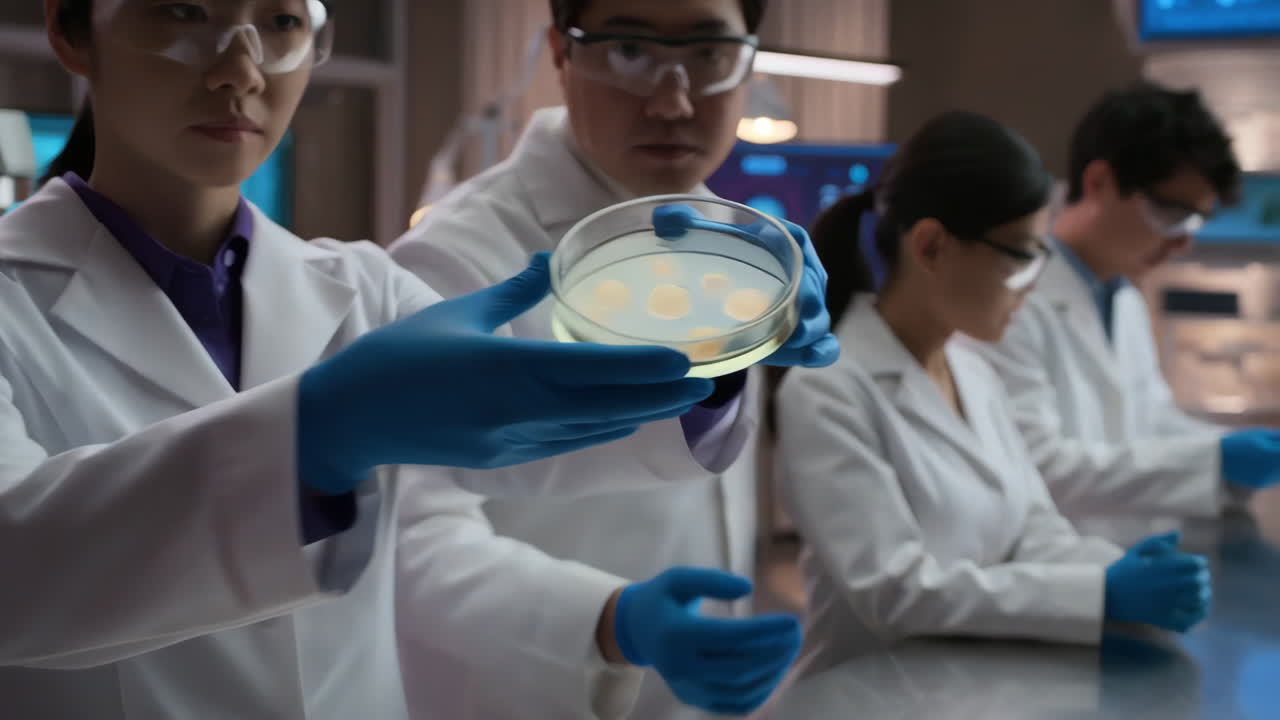 Scientists Conducting Experiments in a Modern Laboratory