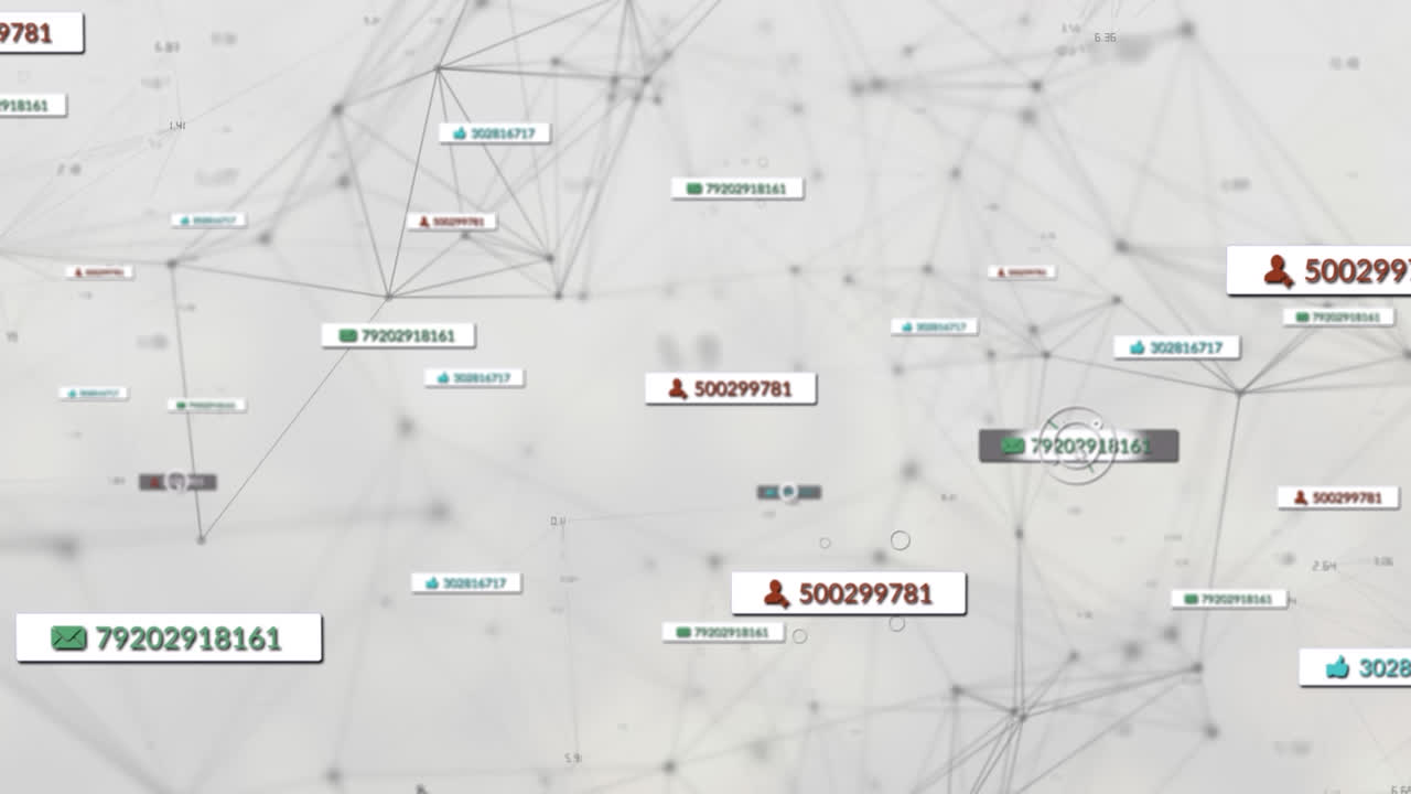 Animation of media icons on white background