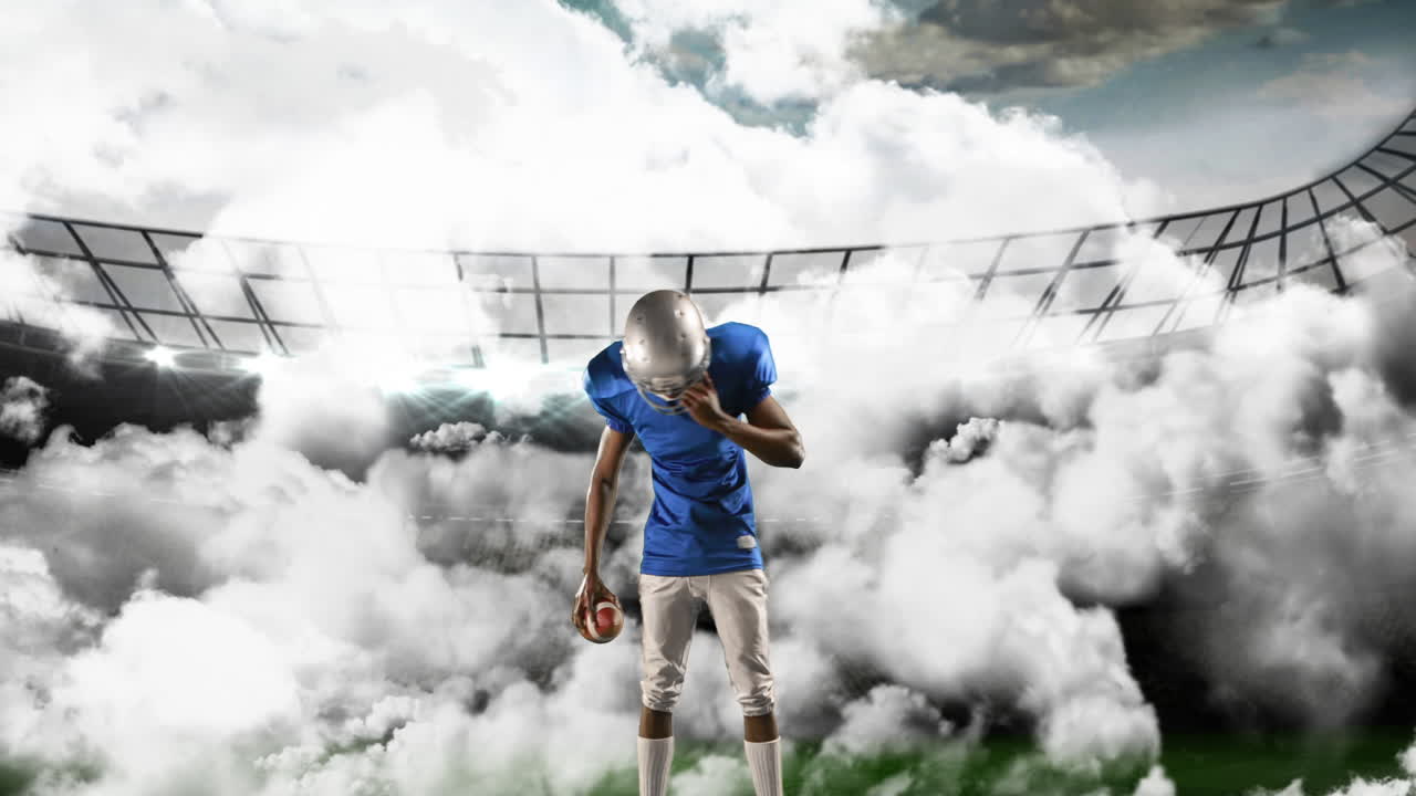 4k 경기를 준비하는 미식축구 선수