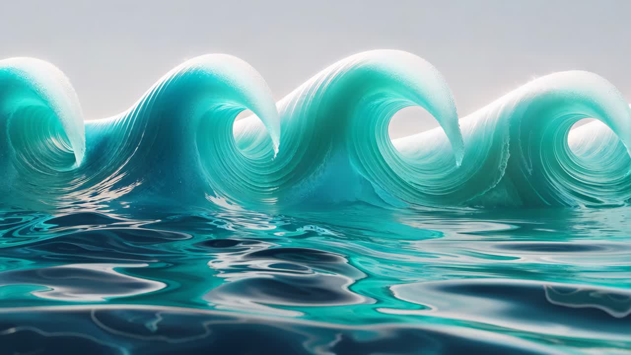 Waves of Blue and Aqua