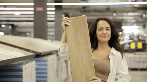 Woman shopping for flooring