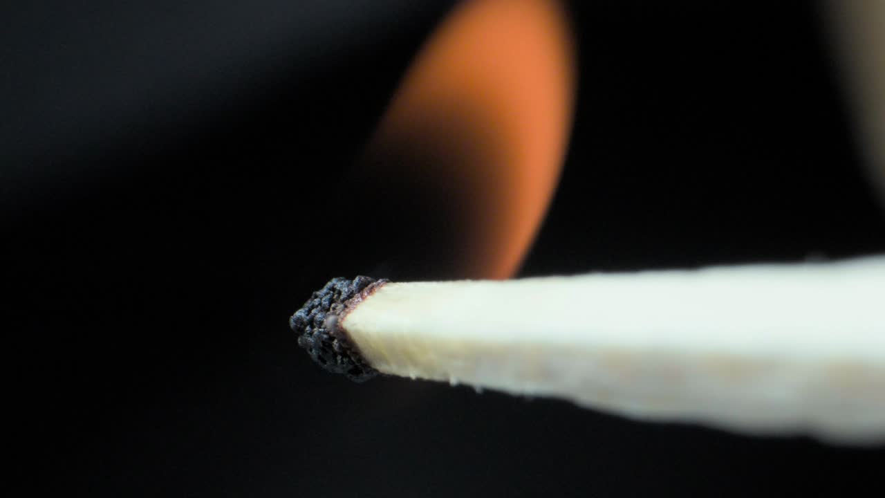 vista de cerca de la cerilla de las cerillas