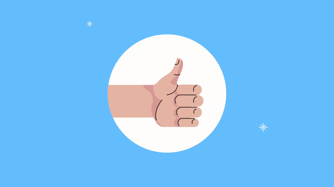 hand human ok signal animation