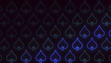 black and blue spades pattern resembling a deck of cards