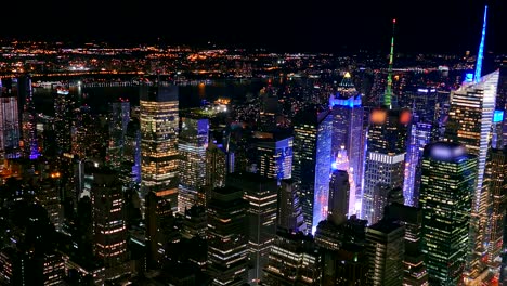 new york city skyline at night