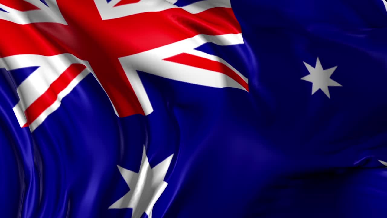 agitando la bandera australiana
