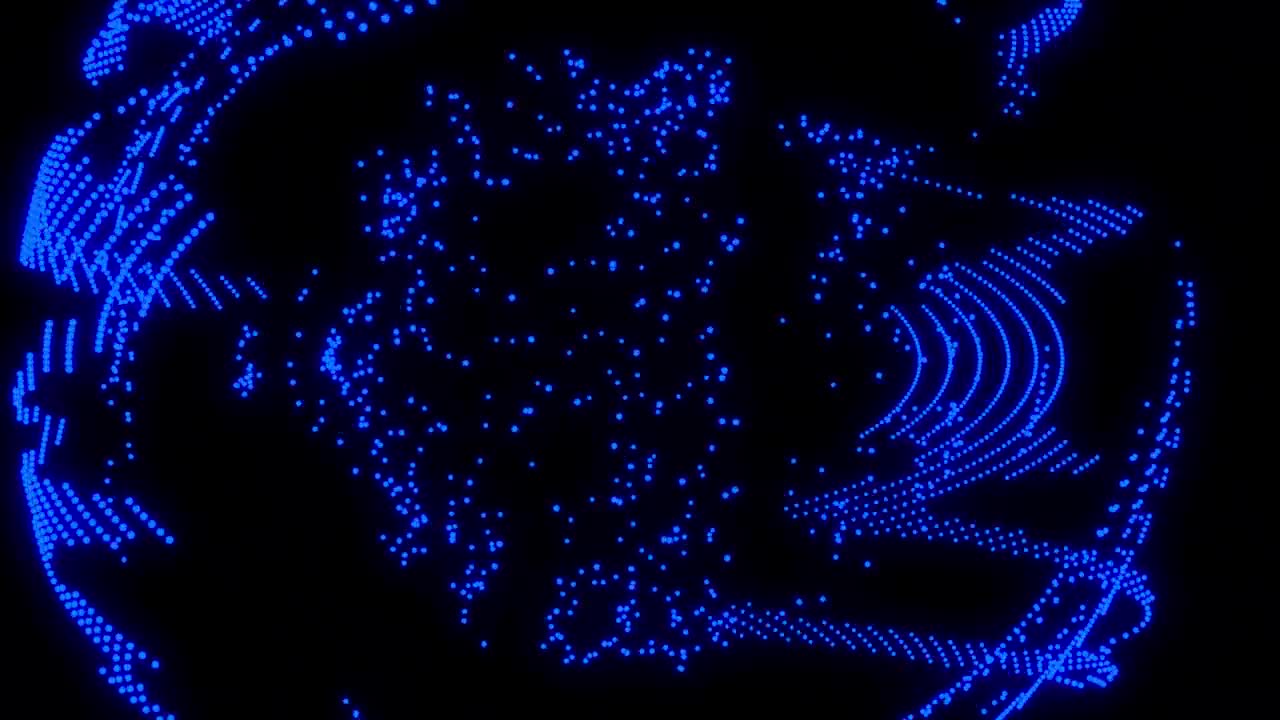 Motion graphics de dispersão de difusão de partículas em loop.
