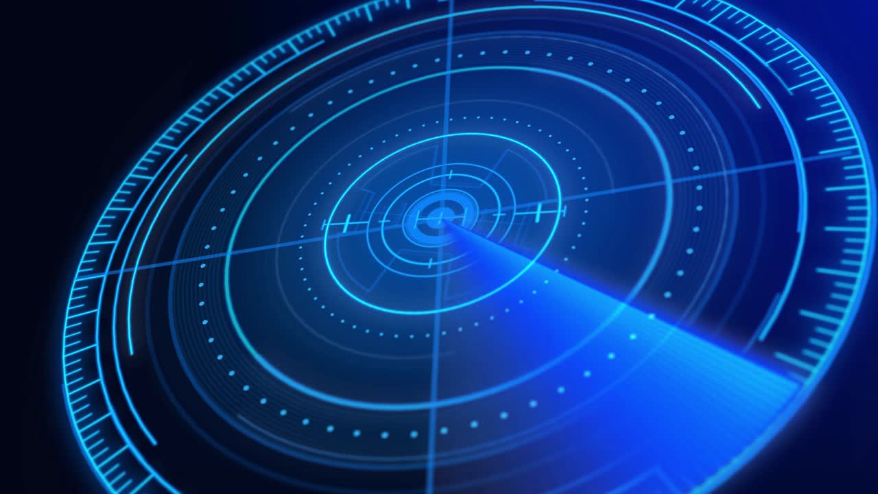 4k futuristic radar screen searching target loop animation background futuristic hud target scanner