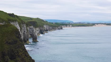 gloomy weather skies dawning white rocks cliff portrush northern ireland