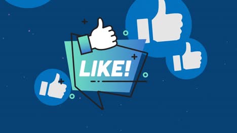 Animation-of-social-media-and-line-on-blue-background