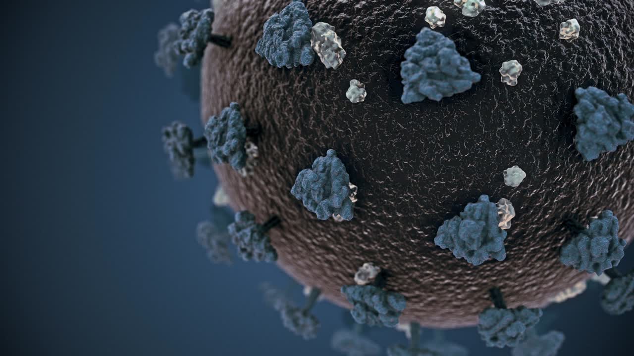 animación del ciclo de fondo del concepto del coronavirus covid-19