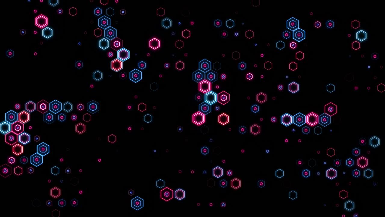 Animated vj background from neon rhombs