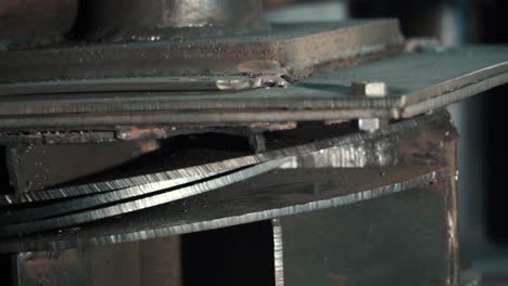 metal cutting machine in action